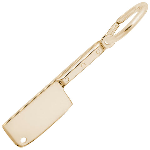 Meat Cleaver Charm in Yellow Gold Plated