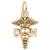 Dental Hygienist Charm in Yellow Gold Plated