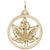 Maple Leaf Charm In Yellow Gold