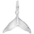 Whale Tail Charm In Sterling Silver