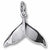 Whale Tail charm in Sterling Silver hide-image