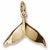 Whale Tail charm in Yellow Gold Plated hide-image
