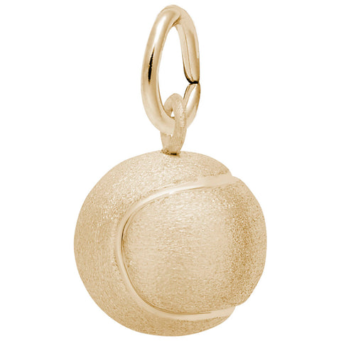 Tennis Ball Charm in Yellow Gold Plated