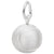 Tennis Ball Charm In Sterling Silver
