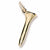 Golf Tee charm in Yellow Gold Plated hide-image