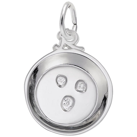 Gold Pan Charm In Sterling Silver