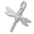 Dragonfly charm in Sterling Silver hide-image