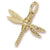 Dragonfly charm in Yellow Gold Plated hide-image