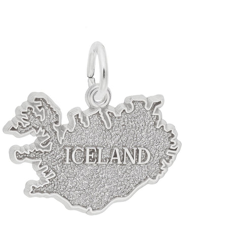 Iceland Charm In 14K White Gold