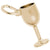 Wineglass Charm in Yellow Gold Plated
