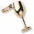 Wineglass charm in Yellow Gold Plated hide-image