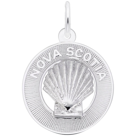 Nova Scotia Shell Charm In Sterling Silver