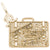 Suitcase Charm In Yellow Gold