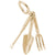 Gardening Tools Charm In Yellow Gold