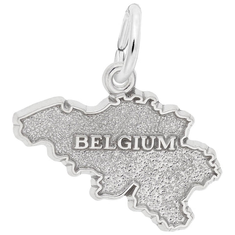 Belgium Charm In 14K White Gold