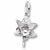 Orchid charm in 14K White Gold hide-image