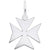 Maltese Cross Charm In Sterling Silver