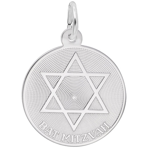 Bat Mitzvah Charm In Sterling Silver