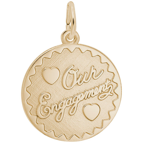 Our Engagement Charm in Yellow Gold Plated