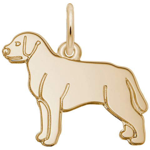 Labrador Retriever Charm in Yellow Gold Plated