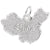 China Map Charm In 14K White Gold