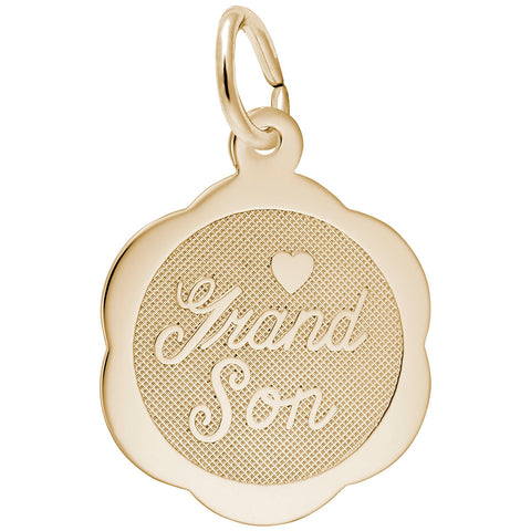 Grandson Charm In Yellow Gold