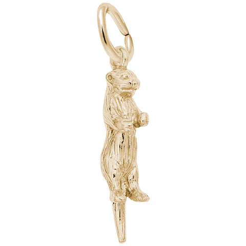 Seaotter Charm In Yellow Gold