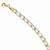 14K Yellow Gold with Rhodium Diamond-Cut Bracelet