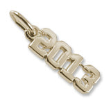 2013' charm in Yellow Gold Plated hide-image