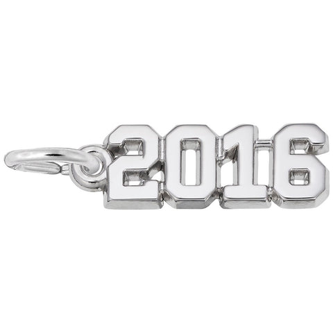 2016' Charm In Sterling Silver