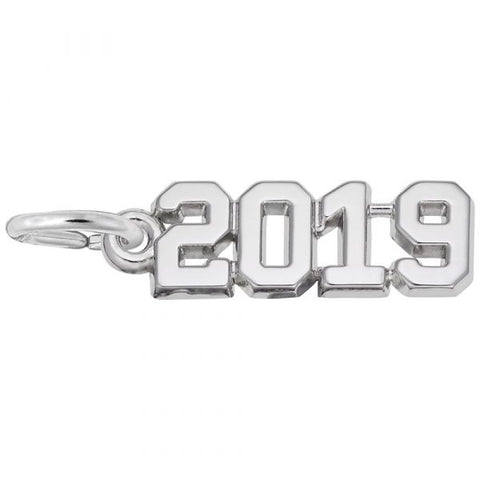 2019' Charm In Sterling Silver