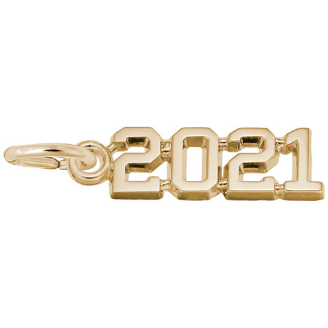 2021 Charm in Yellow Gold Plated