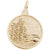 Mountain Scene Charm in Yellow Gold Plated