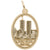 World Trade Center Charm in Yellow Gold Plated