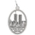 World Trade Center Charm In Sterling Silver