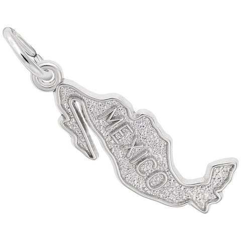 Mexico Charm In 14K White Gold