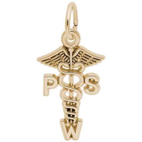 Psw Charm In Yellow Gold