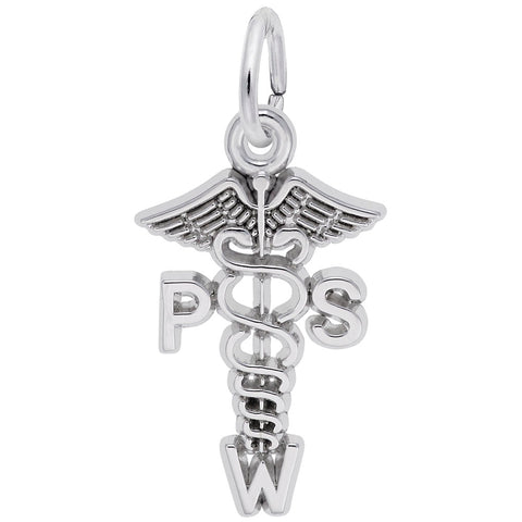 Psw Charm In Sterling Silver