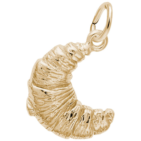 French Croissant Charm In Yellow Gold