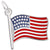Usa Flag Charm In 14K White Gold