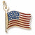 Usa Flag charm in Yellow Gold Plated hide-image