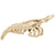 Shrimp Charm in Yellow Gold Plated