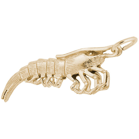 Shrimp Charm In Yellow Gold