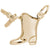 Drill Team Boot Charm In Yellow Gold