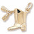 Drill Team Boot charm in Yellow Gold Plated hide-image