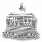 Us Customs House charm in Sterling Silver hide-image