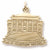 Us Customs House charm in Yellow Gold Plated hide-image