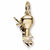 Outboard Motor charm in Yellow Gold Plated hide-image