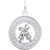Merry Christmas Charm In 14K White Gold