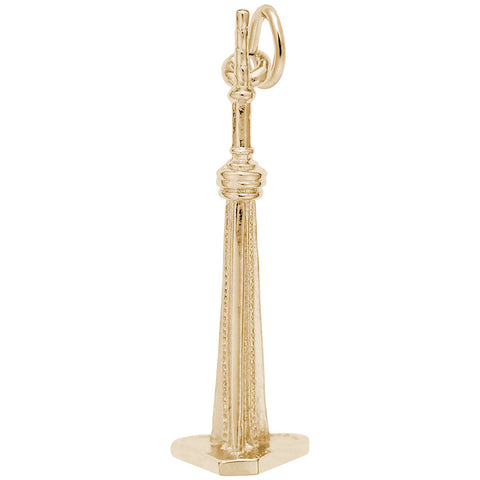 Cn Tower Charm in Yellow Gold Plated